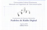 Padrões de Rádio Digital - midiacom.uff.brdebora/fsmm/trab-2006-1/apres_radiodig.pdf · Percentual Audio Coding) que permitia enviar dados (previsão de tempo, ... independente,