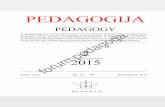 00 sadrzaj 2-2015 - forumpedagoga.rs br. 2 za... · 05.06.2014 · 152 pedagogija, 2/15 contents p e d a g o g y periodical of pedagogues' forum udk-37 issn 0031-3807 vol lxx pg.