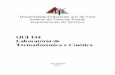 QUI 134 Laboratório de Termodinâmica e Cinética¡ticas-QUI134_2017-2.pdf · 4.1 Montar a bureta e o tubo de vidro, limpos e secos, conforme especificações. 4.2 Ajustar o nível