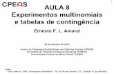 1 AULA 8 Experimentos multinomiais e tabelas de …1 AULA 8 Experimentos multinomiais e tabelas de contingência Ernesto F. L. Amaral 05 de outubro de 2013 Centro de Pesquisas Quantitativas