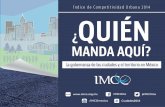 Agendaimco.org.mx/wp-content/uploads/2014/09/ICU2014_IMCO.pdfÍndice de Competitividad Urbana 2014 @IMCOmx /IMCOmx /IMCOmexico Ciudades2014 / / Ciudades2014 Agenda Resultados del Índice