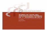 CFP | Análise da conta das Administrações Públicas no 1.º ... · parte do Banco de Portugal e do INE, bem como de contatos com outras entidades das c administrações públicas,