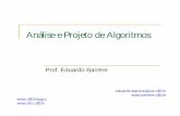Análise e Projeto de Algoritmos - · PDF file Análise e Projeto de Algoritmos Prof. Eduardo Barrére eduardo.barrere@ice.ufjf.br ... Problemas Difíceis Famosos “Bin Packing":