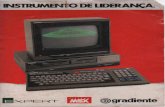 folheto gradiente · O EXPERT Padrão MSX. Um super 8 bits, com 80K de RAM (64 para usuário e 16 para vídeo) que revoluciona a informática a começar pelo multiprocessamento. É