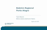 Boletim Regional Porto Alegre · PDF file 2019-08-16 · Crédito PJ livre Saldo crédito PJ total (d) Gráfico 5 - Crédito PJ, Norte % do total Estoque deflacionado (R$ bi) 95 105