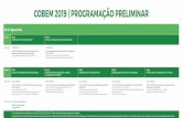 COBEM 2019 | PROGRAMAÇÃO PRELIMINARcobem.com.br/2019/wp-content/uploads/2019/08/57COBEM-PROGRAMACAO-0… · Tema: Entrustable Professional Activities (EPAs) e avaliação no local
