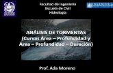 ANÁLISIS DE TORMENTAS (Curvas Área Profundidad y Área ...webdelprofesor.ula.ve/ingenieria/adamoreno/HIDRO... · ANÁLISIS DE TORMENTAS (Curvas Área ... análisis de frecuencia