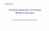 Variáveis Aleatórias e Principais Modelos Discretoshlachos/modelos_discretos.pdf · Variáveis Aleatórias e Principais Modelos Discretos VICTOR HUGO LACHOS DAVILA AULA 6-8: 2 VARIÁVEL