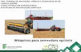 Prof. Dr. David Peres da Rosa · Há dois tipos de semeadora ou plantadora: com unidade de linha de sistema de articulação pivotada, presa no chassi do implemento com sistema pantográfico