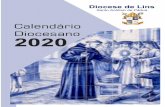 calendário diocesano 2020 · Tenho grande alegria de apresentar-lhes o CRONOGRAMA DIOCESANO da Igreja Particular de Lins – 2020. A peculiaridade do Jubileu pelo Centenário em