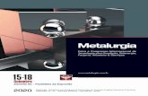  · 2019-07-15 · 15-18 Setembro Joinville SC - 2020 Metalurgia Feira e Congresso Internacional de Tecnologia para Fundição, Siderurgia, Forjaria, Alumínio & Serviços wwzv.metalurgia.com.br