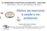 Efeitos do mercúrio à saúde - Hospitais Saudáveis 1a Gilmar da Cunha Trivelato.pdf · •Este composto facilmente atravessa a barreira placentária e a barreira hemato-encefálica