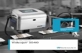 Videojet 1040 - Portuguese... · Videojet® 1040 Jato de tinta contínuo Capacidade de velocidade de linha Pode imprimir de uma a três linhas a velocidades de até: Velocidade máxima