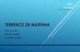 TERRENOS DE MARINHA · O instituto jurídico dos Terrenos de Marinha e seus Acrescidos se consolidou no Brasil Império, no ano de 1818, estabelecendo faixa de 15 braças craveiras