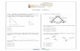 Cº AnO - LISTA - DESAFIOS DA SALA DE AULA · Cº AnO - LISTA ; D:= - Ideniﬁcar propriedades de triângulos pela comparação de medidas de lados e ângulos.;. Ana Clara desenhou