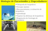 Biología de Parasitoides y Depredadores · de las defensas del hospedero y promoción de condiciones favorables • Encapsulación- una defensa común • Maneras de derrotar defensas