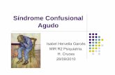 Síndrome Confusional Agudo · 2018-06-05 · Sd Confusional Agudo zDelirium, psicosis tóxica,Sd cerebral orgánico. zEmergencia médica. zComplicación mas frecuente en ancianos