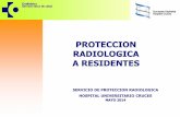 PROTECCION RADIOLOGICA A RESIDENTES · • Medicina Nuclear: son zonas controladas la cámara caliente, las áreas de administración de dosis, áreas de almacenamiento y zonas de