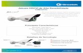 Jetcam HDCVI de Alta Sensibilidade · 2016-09-28 · Jetcam HDCVI Greatek Dimensões 170 mm 80 mm 720p HDCVI NTSC 1/4” (1280 X 720) + DSP 20 a 30m 2.8mm até 20m 0 Lux IP66 Sistema