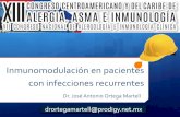 Inmunomodulaciónen pacientes con infecciones recurrentes · Inmunoestimulantes Isoprinosine(Metisoprinol) Hormonas y derivados sintéticos del Timo Prebióticos, Probióticos y Nucleótidos