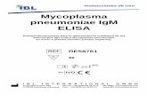 Mycoplasma pneumoniae IgM ELISA · unido se visualizó añadiendo substrato tetrametilbencidina (TMB), que da un producto de reacción azul. La intensidad de este producto es proporcional