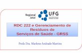 RDC 222 e Gerenciamento de Resíduos de Serviços de Saúde - GRSS · 2018-10-19 · Política Ambiental do Conama - CIPAM, Grupos Assessores, Câmaras Técnicas e Grupos de Trabalho.