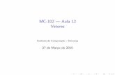 MC-102 Aula 12 Vetores - ic. afalcao/mc102/slides_ ¢  Roteiro 1 Introdu«©c~ao 2 Vetores Vetores