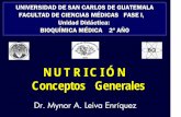 N U T R I C I Ó N Conceptos Generales - WordPress.com · 2008-05-01 · • El objetivo del metabolismo, que es transformar los tres substratos alimenticios en energía y calor,
