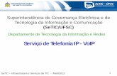 Serviço de Telefonia IP - VoIP · Serviço Acadêmico de Telefonia IP Serviço de Telefonia IP Individual disponível à comunidade acadêmica Federal de Santa Catarina. Pode ser