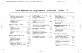 2014 Manual do proprietário Chevrolet Tracker M · Chevrolet acessando o site: Como utilizar este manual. Este manual descreve todas as opções e as funções disponíveis para