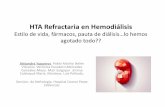 HTA Refractaria en Hemodiálisis - SEH-LELHA · ERC en programa de hemodiálisis – Secundaria a nefropatía diabética biopsiada en 2015 – Inicio Diálisis peritoneal en 04/2016