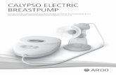 CALYPSO ELECTRIC BREASTPUMP - Mediplus · Calypso is a vacuum pump with a one piston system. The controls allow each mother to customize the settings through a flexible system for