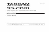 SS-CDR1 - TASCAM2 TASCAM SS-CDR1安全にお使いいただくために 記号は行為を強制したり指示する内容を告げるものです。図の中に具体的な指示内容（左図の場合は電源プラグをコンセントから抜け）が描かれています。