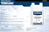 Ficha Técnica Termigama · 2020-02-19 · a seus receptores à semelhança de BHC e ciclodienos. 8-Indicações de uso: TERMIGAMA - Indicado para uso profissional e em campanhas