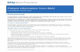 Patient information from BMJ€¦ · Pneumonia The patient information from BMJ Best Practice from which this leaflet is derived is regularly updated. The most recent version of Best