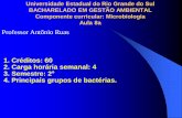 Universidade Estadual do Rio Grande do Sul BACHARELADO EM …professor-ruas.yolasite.com/resources/Microbiol_aula_8a.pdf · 2019-10-22 · • I. Bacteriologia II. • 1. Eubactérias