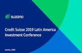 Credit Suisse 2019 Latin America Investment Conferenceri.suzano.com.br/ptb/7347/662314.pdf(1) Bloomberg –até 25 de janeiro, 2019 (2) De 31 de dezembro, 2011 até 25 de janeiro,