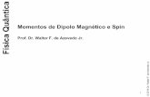 Momentos de Dipolo Magnético e Spin - …...2 Consideremos uma carga elétrica (e) que se move numa órbita circular de raio r comvelocidade v, como vemos na figura abaixo. Momento