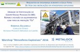 UNIDADE DE ERTIFICAÇÃO DE COMPETÊNCIAS PESSOAIS EX …€¦ · NBR IEC 60079-10-1 - Classificação de áreas – Atmosferas explosivas de gás. Workshop “Ex ” - Metalock Brasil