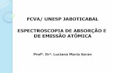 FCVA/ UNESP JABOTICABAL ESPECTROSCOPIA DE ......É o método mais usado de espectroscopia de emissão com plasma. O ICP é produzido em um dispositivo conhecido como tocha. Principais