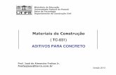 Materiais de Construção - No-IPpy4olb.no-ip.org/QExp_eng/materialcomplementar/... · ar ao concreto, prendendo-o em bolhas de 0,1 a 0,8mm. Grau eficiência depende da presença