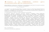 Carta a la UNESCO sobre giro economicista de la educaciónescuelasqueaprenden.org/imagesup/carta a la unesco.pdf · internacionales, como el “Caballo de Troya” en el cual se introducen
