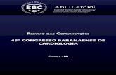 45º ConGResso PaRanaense de CaRdioLoGiapublicacoes.cardiol.br/portal/abc/portugues/2018/v11103/... · 2019-10-02 · REVISTA DA SOCIEDADE BRASILEIRA DE CARDIOLOGIA - Publicada desde