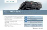 siemens.com/sinamics-v20 SINAMICS V20...Para tales fines, Siemens ofrece el variador de fun-cionalidad básica SINAMICS V20, una solución simple y compacta que destaca por su rápida