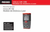 Manual do Operador micro LM-100 Medidor de Distância a Laser · micro LM-100 Medidor de Distância a Laser 2 RIDGE Ferramentas e Máquinas Símbolos de Segurança Neste manual do