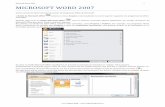 Microsoft Word 2007 1 MICROSOFT WORD · PDF file Microsoft Word 2007 1 MICROSOFT WORD 2007 Última versão do editor de texto do pacote de programas Office da Microsoft. O Botão do