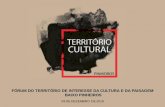 FÓRUM DO TERRITÓRIO DE INTERESSE DA CULTURA E DA … · no Plano Regional Estratégico de Perus, transformado no Território de Interesse da Cultura e da Paisagem Jaraguá/Perus,