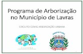 Programa de Arborização no Município de Lavras€¦ · Abastecimento de água Residencial 1m Entrada de Garagem 1,5m Sinalização de trânsito (Semáforo) 4m Da sarjeta (meio