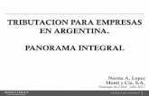 TRIBUTACION PARA EMPRESAS EN ARGENTINA. PANORAMA … Doin… · • Tasa diferencial para actividad agropecuaria, obras y servicios destinados a vivienda única, ciertos bienes identificados