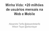 Web e Mobile de usuários mensais na Minha Vida: +20 milhõesqconrio.com/rio2015/system/files/presentation... · 800k kg perdidos Startup em São Carlos 100% orgânico. Julho 2014